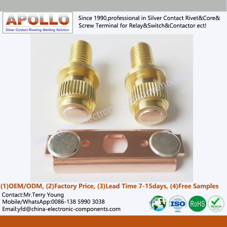 Silver Contact Brazing with Copper Plate and Brass Bolt for Switch Power.png