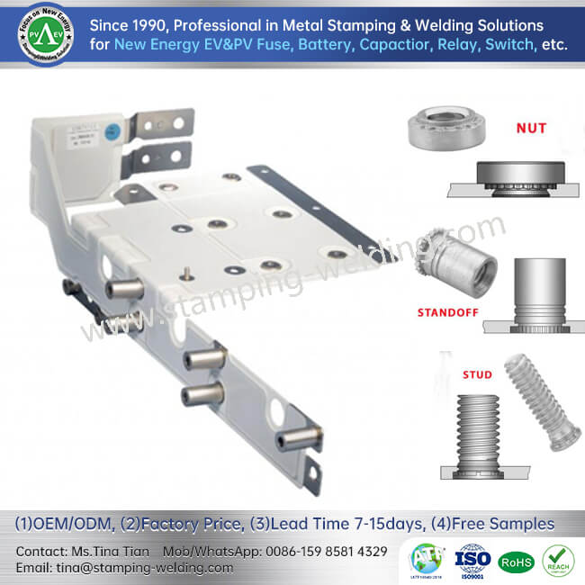 Copper Busbar assembly fixtures PEM stainless steel nuts.jpg