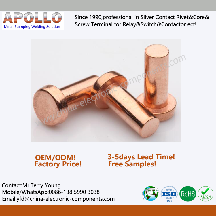 Electrical Copper Rivet Contacts