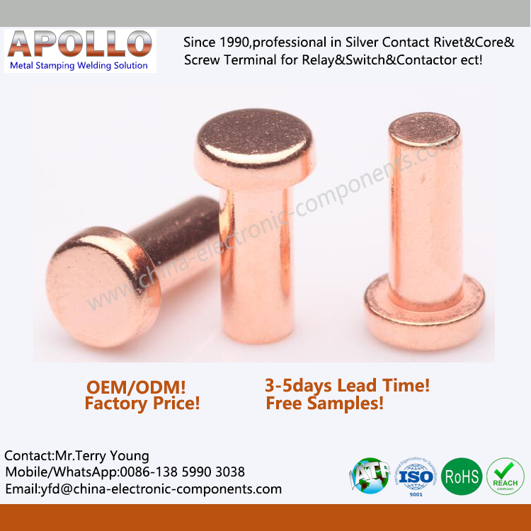 Electrical Copper Rivets