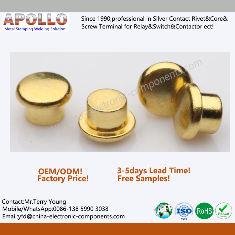 Gold Plated Bimetal Contacts