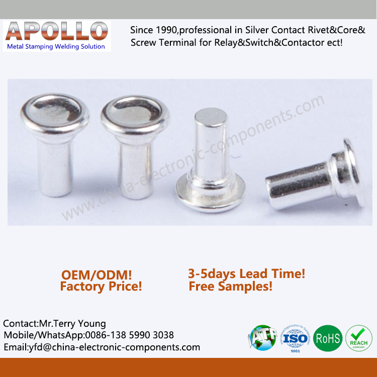 Shaped Silver Alloy Contacts