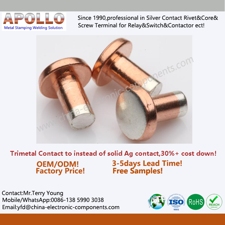 Trimetal Rivet Contacts