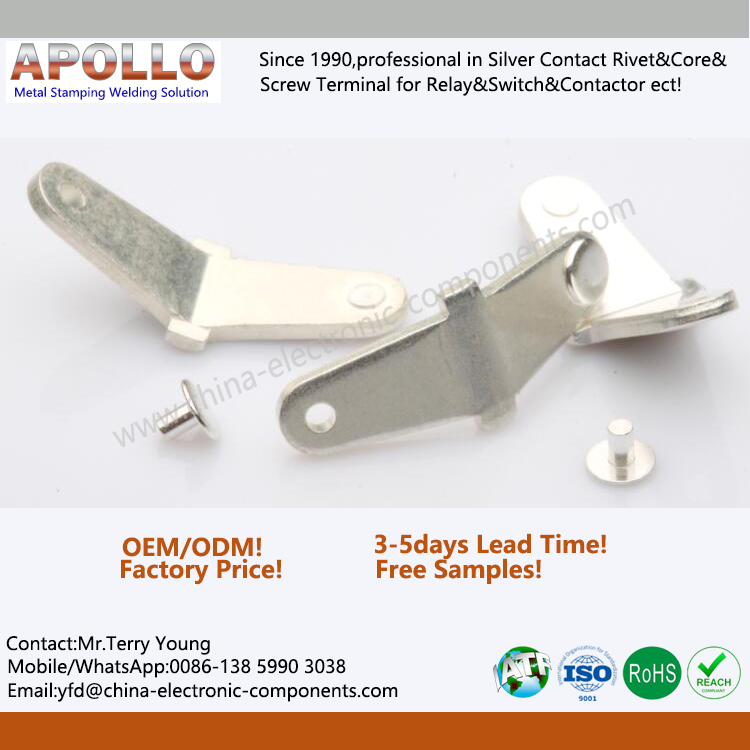 Copper Contact Terminals with Silver Electroplating