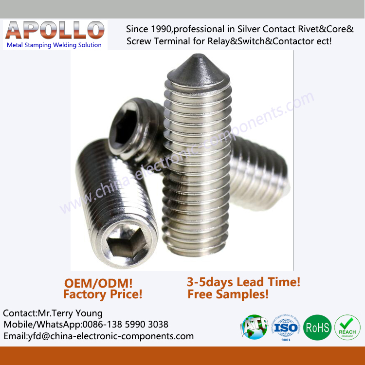 Set Screw with Hollow Head Bolt Base