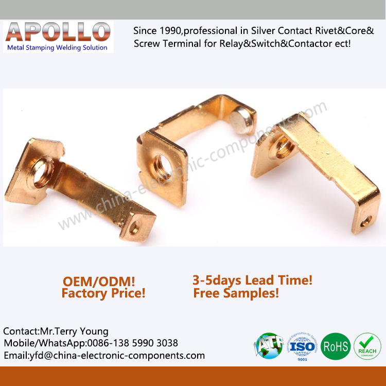 Brass Stamping Silver Contact Riveted