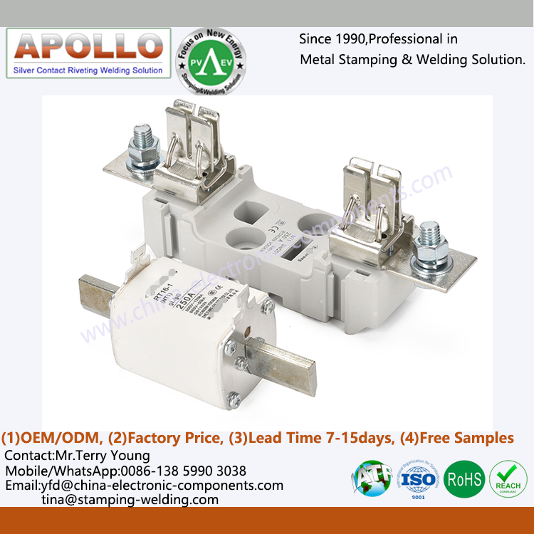 Copper Blade Contact for Ceramic NH Fuse Base